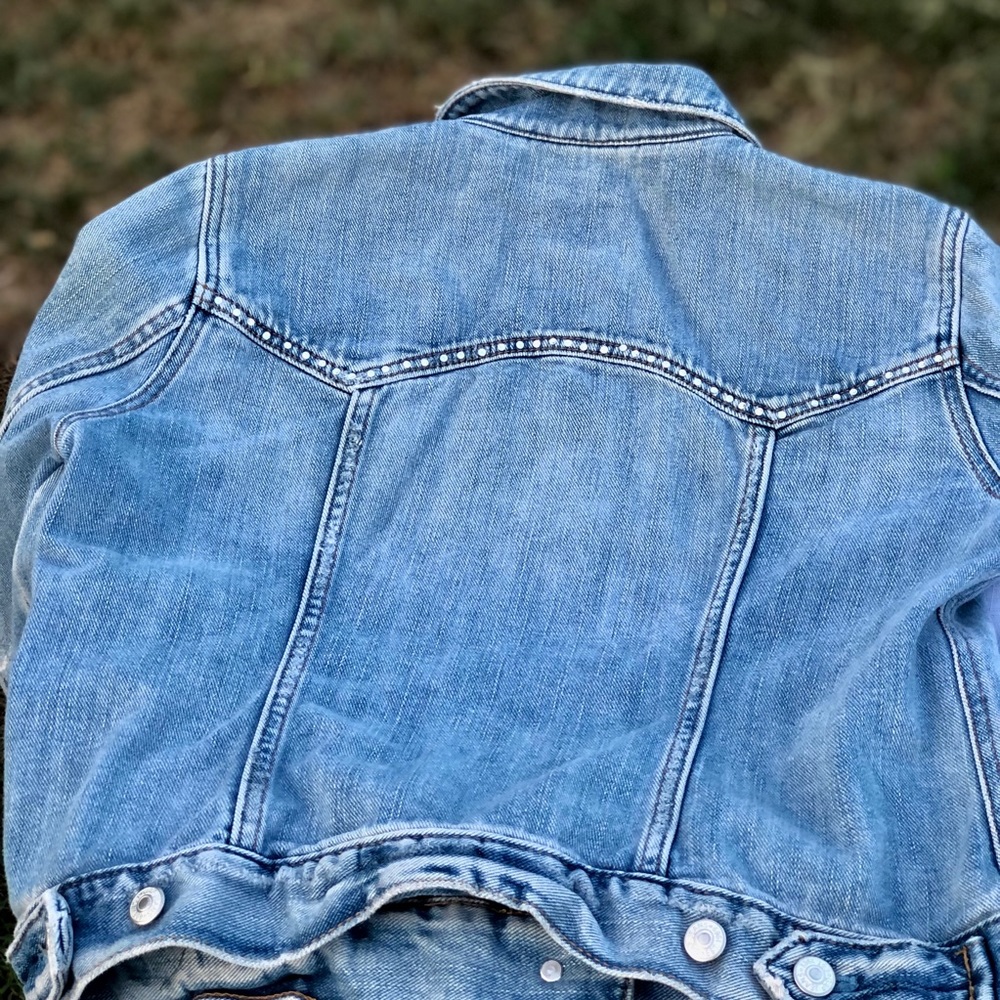 Distressed Gap Denim & Rhinestone Jacket - Picture 4 of 15